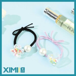 Colorful Beads Accessory Hair Tie 2 Pieces