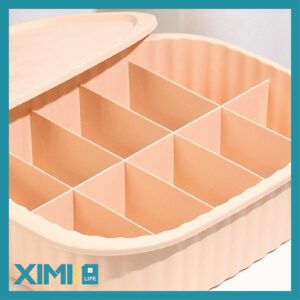 Underclothes Plastic Storage Bin with 10 Compartme