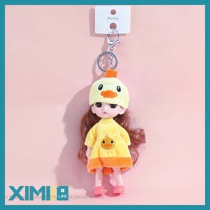 Cute Duck Costume Doll Keychain