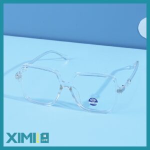 Stylish Big Frame Blue-Light-Blocking Glasses(Transparent)