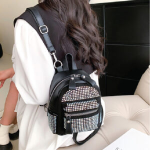 Stylish Rhinestone Mini Backpack