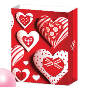 Red Loving-Heart Gift Bag L