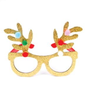 Christmas Series Gold Antler Decorative Glasses Frame