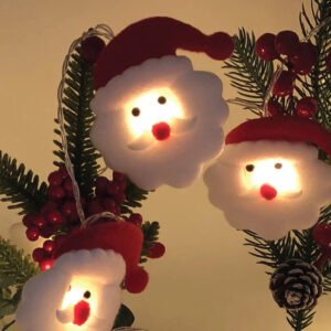 1.65m 10 Lights Santa Claus String Lights (White)