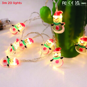 3m 20 Lights Snowman String Lights (Red)