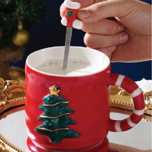 Christmas Series 380ml/12.8fl.oz. Embossed Christmas Tree Ceramic Cup