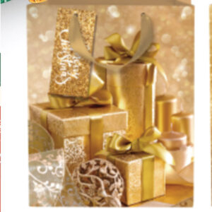 Christmas Gold Decoration Series Gift Bag (L)