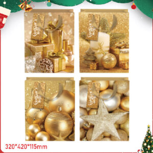 Christmas Gold Decoration Series Gift Bag (L)