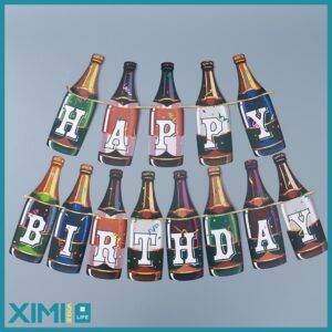 Wine Bottle Birthday Party Banner