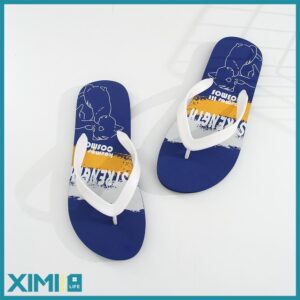 Mens Creative Flip Flop Sandals (Blue) (43)