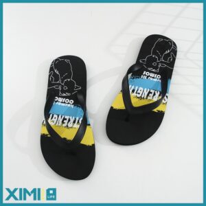 Mens Creative Flip Flop Sandals (Black) (43)