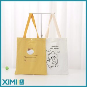 Simple Canvas Tote Bag (Yellow)