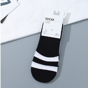 Two Stripes Design No-Show Socks for Men (2 Pcs/Set)