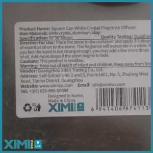 Square Can White Crystal Fragrance Diffuser