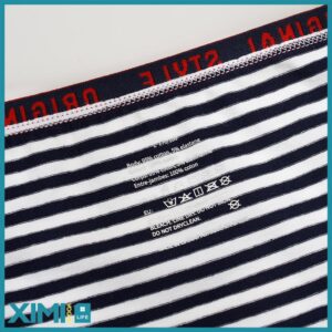 Color Contrast Striped Womens Panty (Blue Stripe) (L 38)