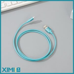 Solid Color Micro-USB Cable (Fluorescent Blue)