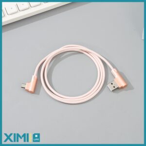 Angle Micro-USB Cable (Pink)