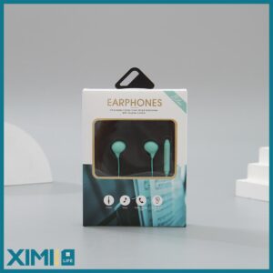 Chocolate Candy Color Wired Earphones With Volume Control (Blue)