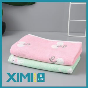 6-Layer Gauze Towel for Children (2 Pcs)(Pink/Green)