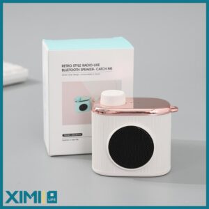 Retro Style Radio-Like Bluetooth Speaker - Catch Me (White)