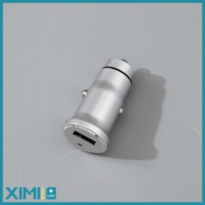 3.1A Quick Charge Metal Car Charger-Y20 (Silver)