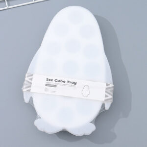 Cartoon Penguin Plastic Ice Cube Tray (White)