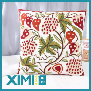 Embroidery Throw Pillow (Flower&Fruit)