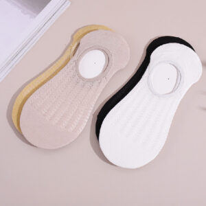 Vertical hollow womens invisible socks (two pairs)