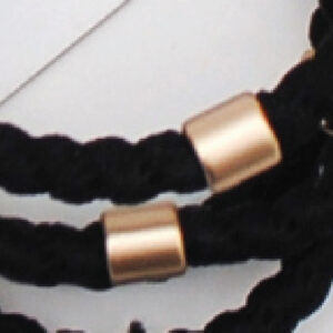 Single gold buckle, 4 rubber bands, black (10 yuan, 3 pieces optional)