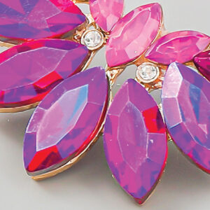 Petal Colored Rhinestone Earrings