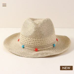 Outdoor Beach Jazz Braided Straw Hat (Beige)