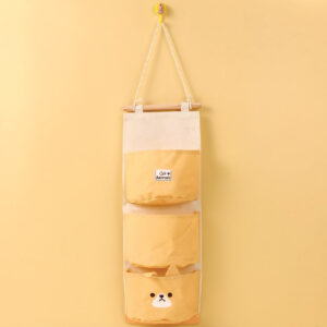 Side Ears Animal Series Semicircular Hanging Storage Bag with 3 Pockets