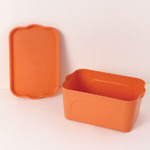 European Style Double Opening Small Storage Container (Orange)