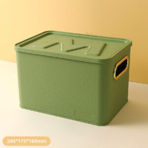 Nordic Style Imitation Leather Small High Storage Box (Green)
