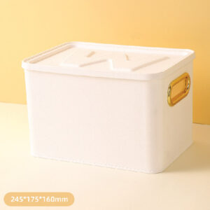 Nordic Style Imitation Leather Small High Storage Box (Beige)