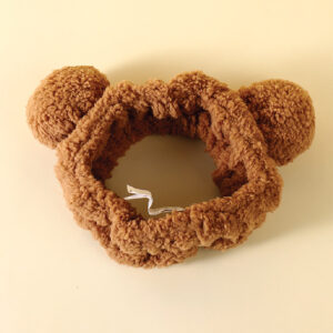 Cute Bear Hair-Drying Band (Khaki)