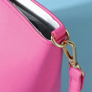 Pink PP Bucket Shoulder Bag with Ring