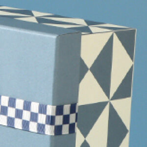 Rectangular  Blue Geometric Series Gift Box (M)