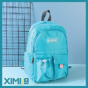 Contrast Color Backpack with Large Capacity