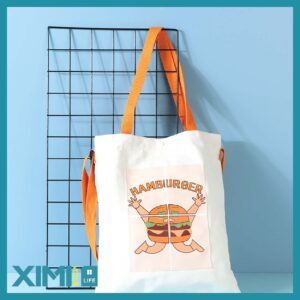 Fast Food Pattern Dual Purpose Canvas Bag