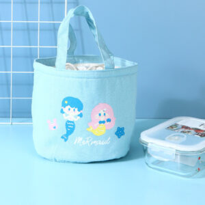 Lovely Mermaid  Cylinder Lunch Bag with Drawstring