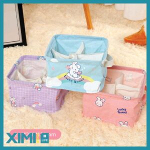 Lucky Bunny Series 4 Compartments Fabric Storage Basket
