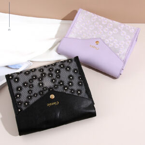 Elegant Embroidery Chrysanthemum Flip Top Cosmetic Bag