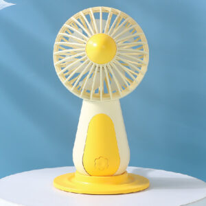 Lovely Bird Handheld Standing Fan (Yellow) LT-S316