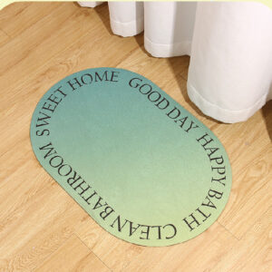 Gradient Fluffy Floor Mat (Green)