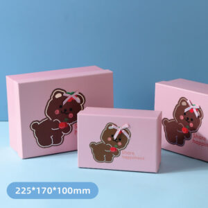 Cherry Bear Rectangular Gift Box (Medium) (Pink)
