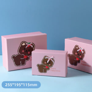 Cherry Bear Rectangular Gift Box (Large) (Pink)