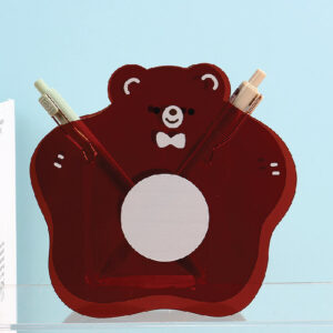 Hug Bear Series Acrylic Pen Holder (Red)