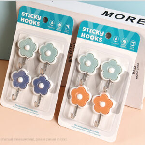 Dual Color Plum Sticky Hooks (4PCS/Set)