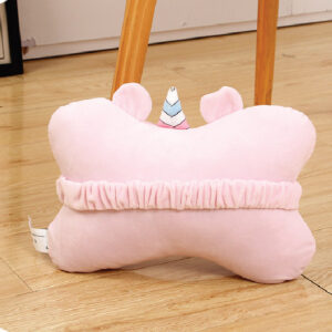 Lovely Unicorn PP Cotton Bone Shape Pillow (Pink)